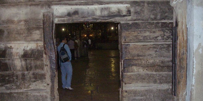 Insignificant looking and small main entrance to the main Basilica of "Church of the Nativity", Christianity's oldest and holiest church. (Photo: Rudolph A. Furtado)
