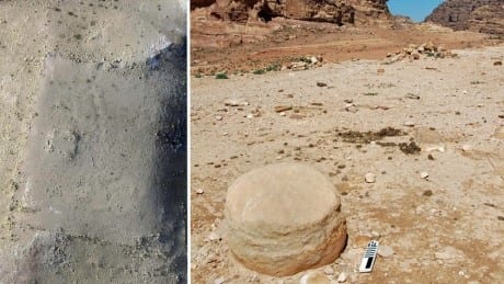 Satellite and drone images led to the discovery of this massive man-made stone platform which was hidden under sand. (Photo: Facebook)