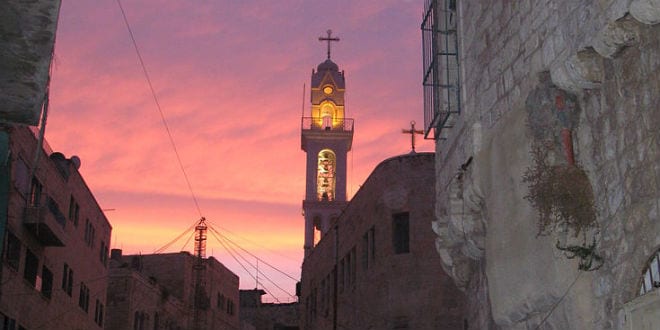 Old City of Bethlehem by Night (Photo: Berthold Werner)