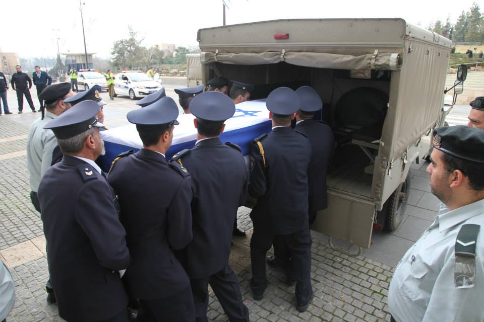 Ariel Sharon's casket being transported to his final resting place. (Photo: Facebook)