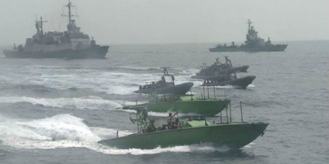 The seized Klos C, accompanied by the IDF Navy, on its way to port in Eilat after being seized. (Photo: IDF Spokesperson/ Twitter)