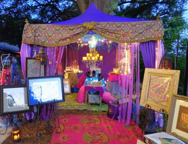Sabra Joines's Mediterranean style tent. (Photo: Sabra Joines)