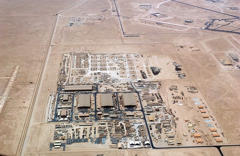 The U.S. has the Al-Udeid Air Base (pictured) in Qatar, but at the same time, Qatar funds the U.S.-designated terrorist organization Hamas. (Photo: Magnus Manske/ Wikimedia Commons)