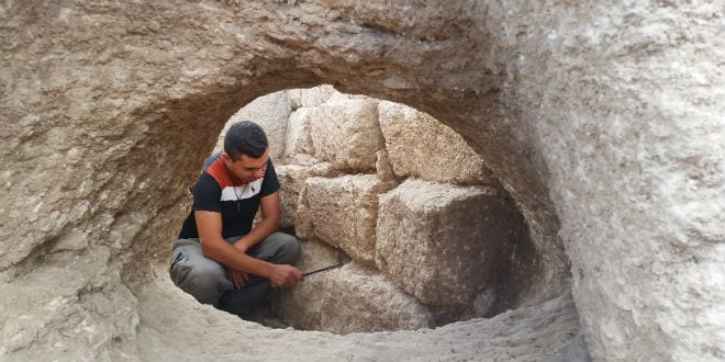The rare pottery kiln that was used to fire jars in the ancient workshop. Photographic credit: Royee Liran, Israel Antiquities Authority. 27.7.16 (Photo: Courtesy)