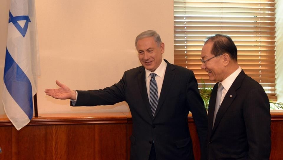 Prime Minister Benjamin met with South Korean Deputy Prime Minister and Minister of Education Hwang Woo-yea on Wednesday afternoon, April 29. (Photo: Haim Zach/ GPO)