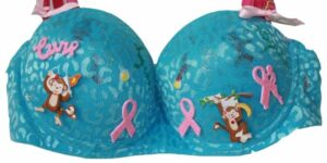 One of the bras decorated through Hadassah's The Uplift Project. (Photo Agnes Gregorio, Sr. Graphic Designer, Hadassah.)