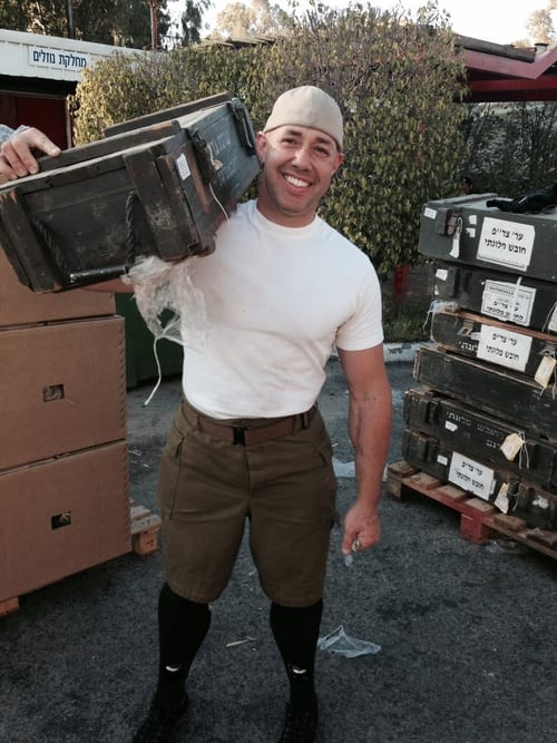 Brian Mast volunteers at the Sar-El Army Base in Israel. (Photo: Courtesy Brian Mast)