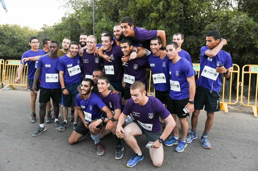 Team of runners at the Druze memorial race. (Courtesy LIBI)