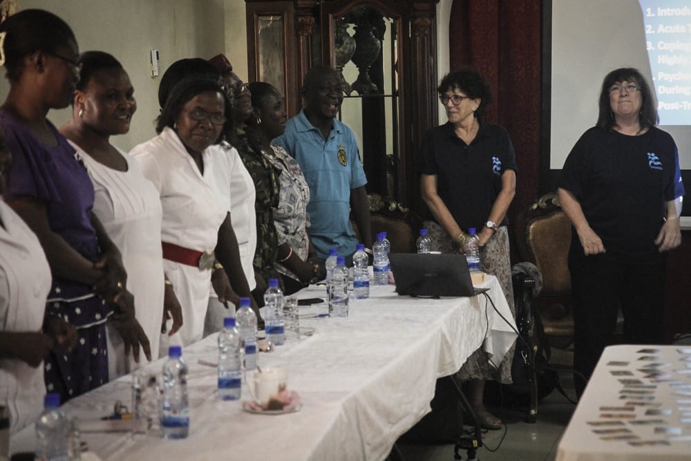 IsraAID (workers pictured at right) provides training in Sierra Leone amid the Ebola crisis. (Photo: IsraAID)