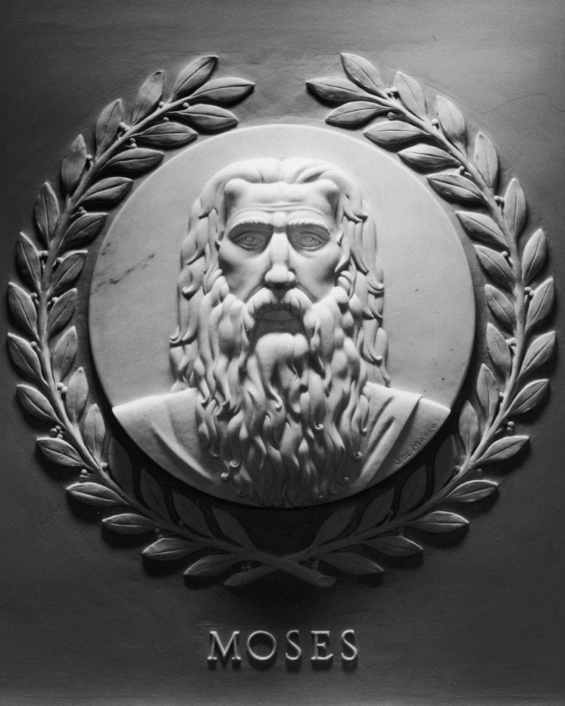 Marble relief of Moses by artist Jean de Marco in U.S House of Representatives Chamber at the U.S. Capitol building. (Photo: Architect of the Capitol)