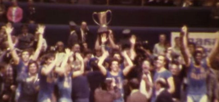 Maccabi Tel Aviv plays against the USSR basketball team in a 1977 game that made Israeli history (Photo: Youtube screenshot/On the Map)