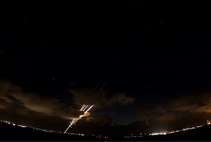 Rocket fire from Gaza into Israel, July 16, 2014. (Photo: IDF)